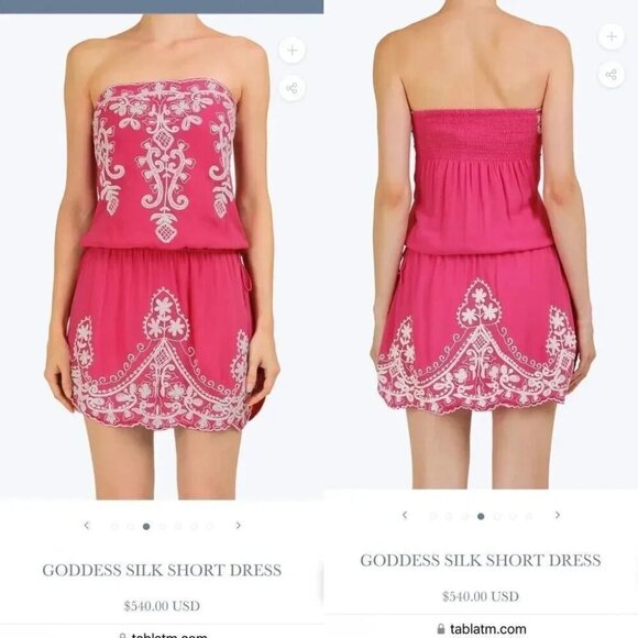 TANIA MOHAN TABLA GODDESS SILK SHORT DRESS XS - Picture 14 of 14